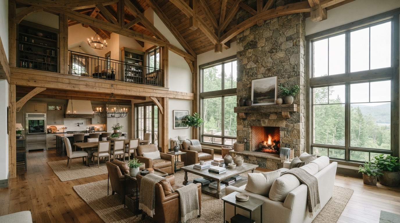 The finished great room of the Belle Meade residence