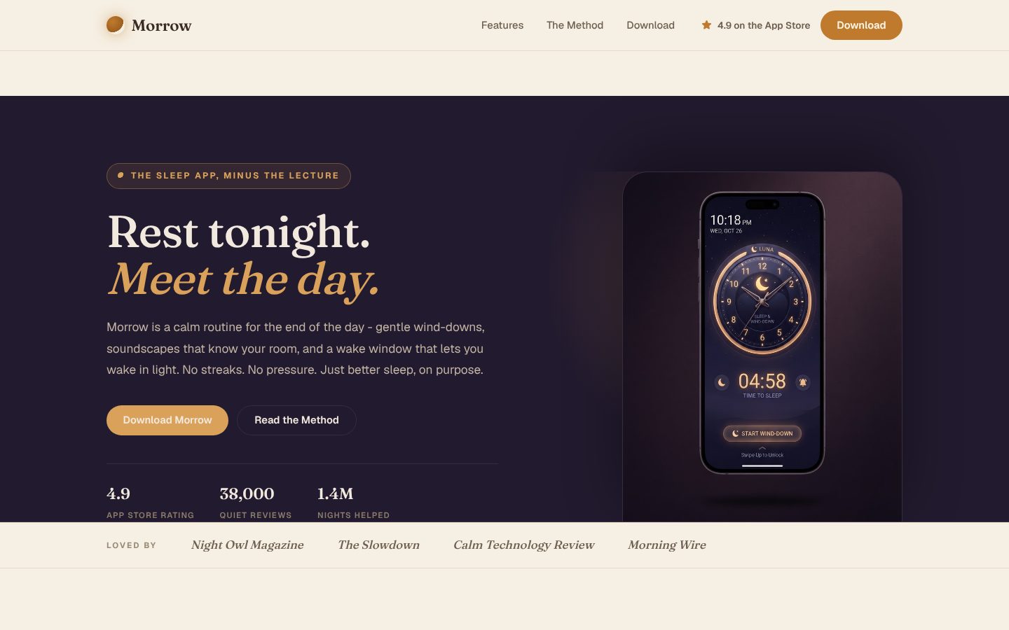 Preview of a app website