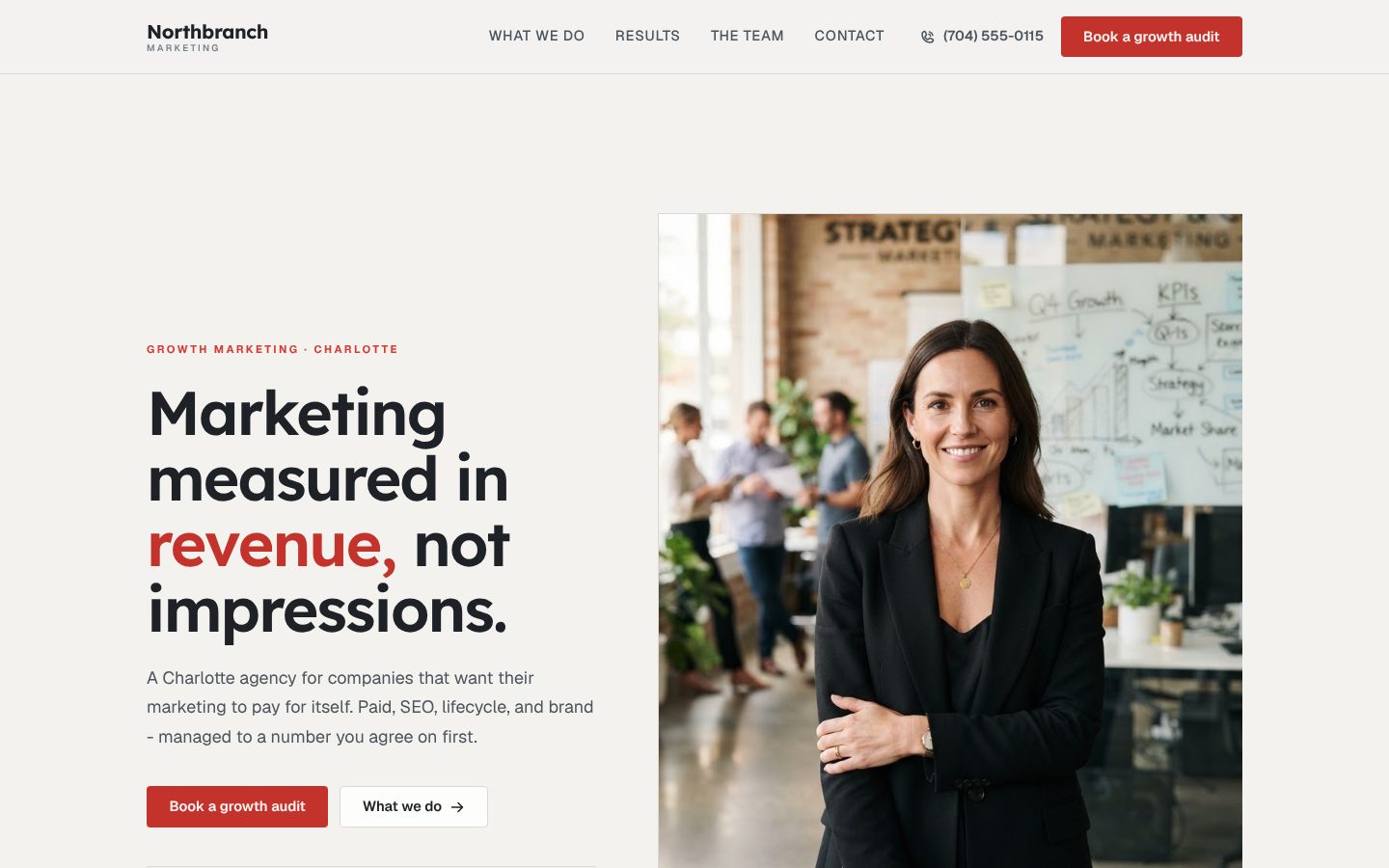 Preview of a marketing agency website